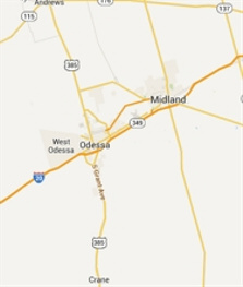 Map of Odessa/Midland Texas